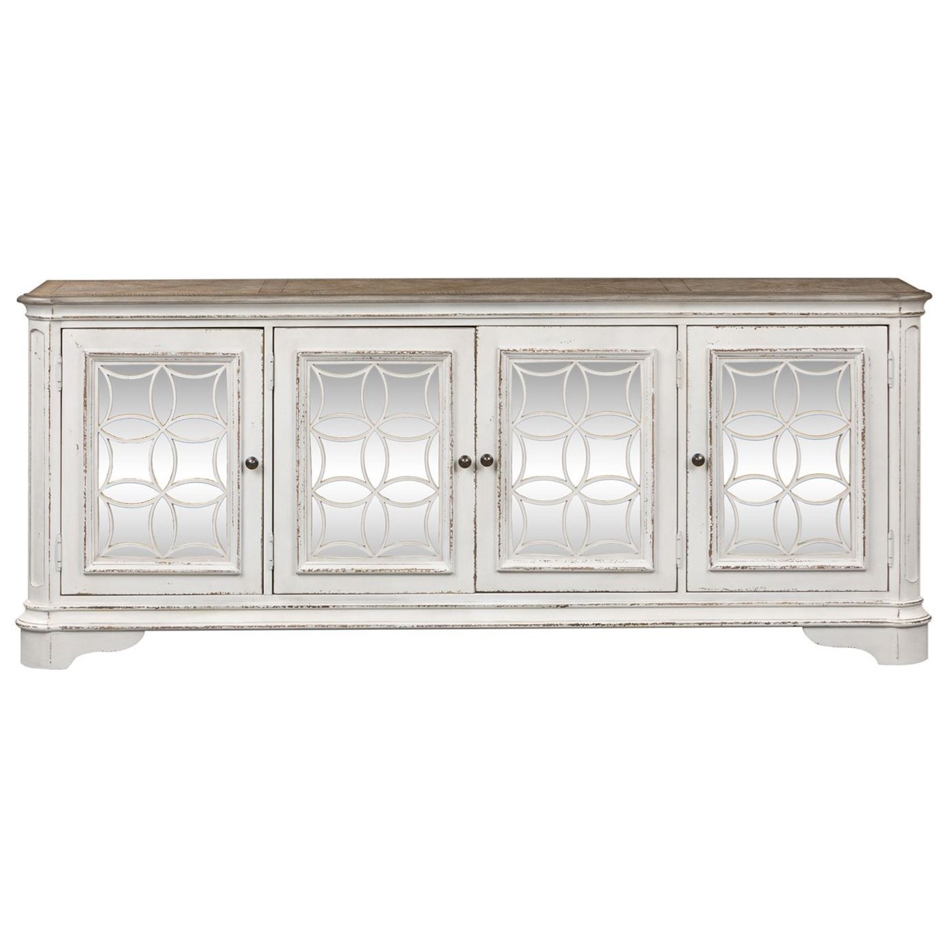 Magnolia manor antique shop white entertainment center